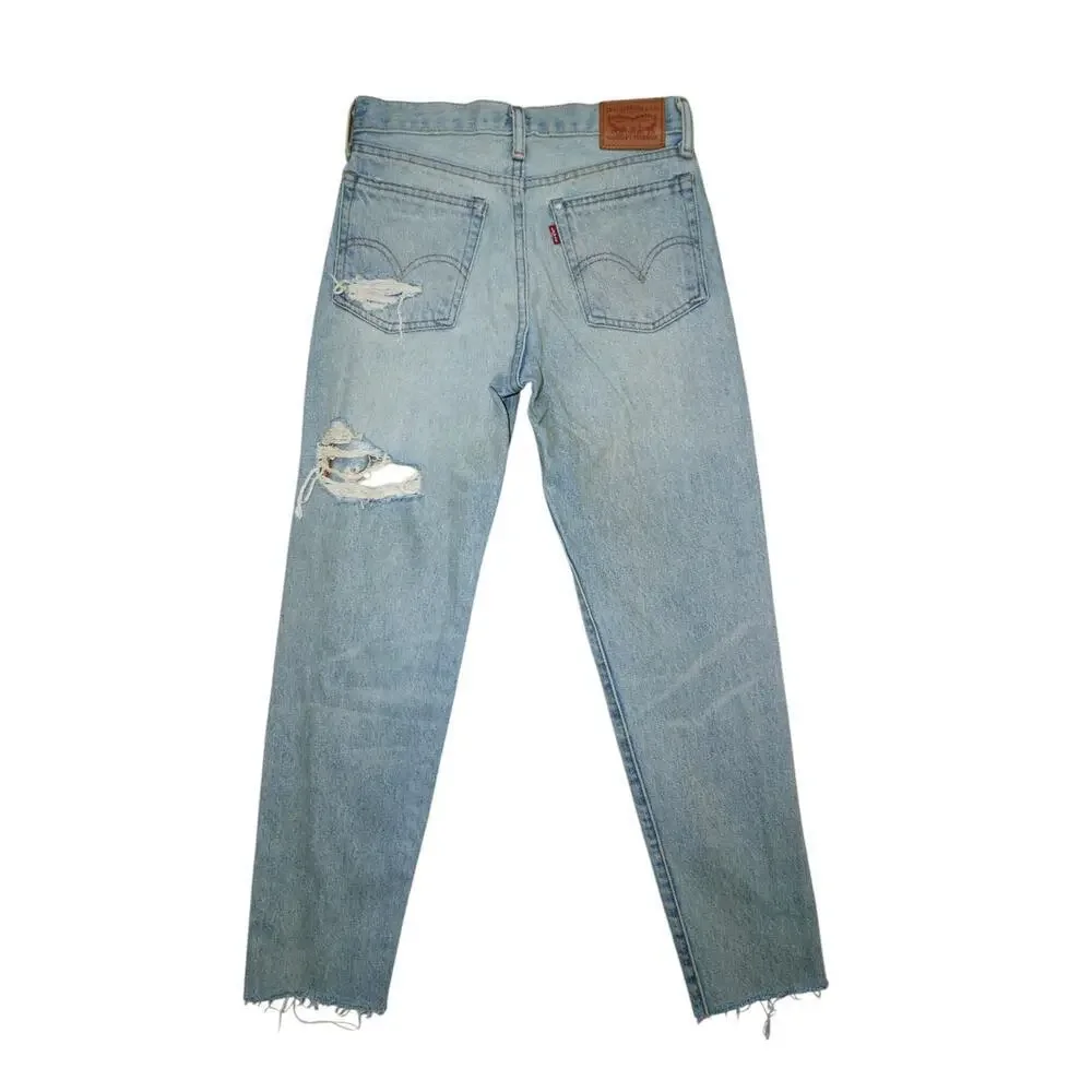 Levi’s x Rolling Stone Limited Edition Distressed 501 Jeans  Button Fly Size 25 - Picture 5 of 6